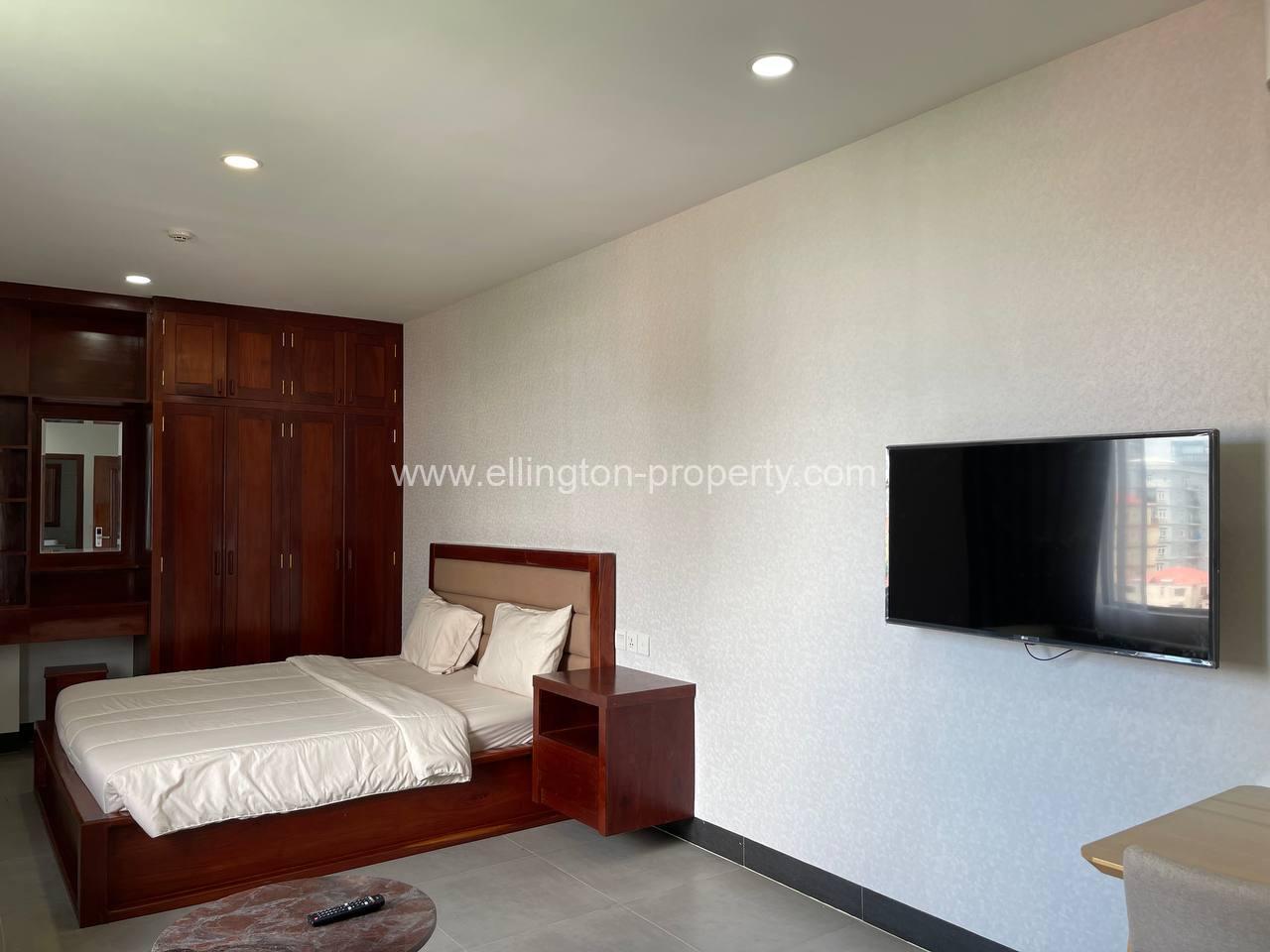 Studio Room Apartment Available For Rent Location In Tonle Bassac Near Aeon 1 Id S2047 - Ellington Property