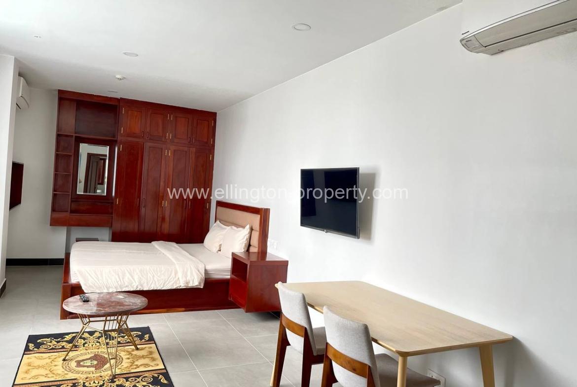 Studio Room Apartment Available For Rent Location In Tonle Bassac Near Aeon 1 Id S2047 - Ellington Property