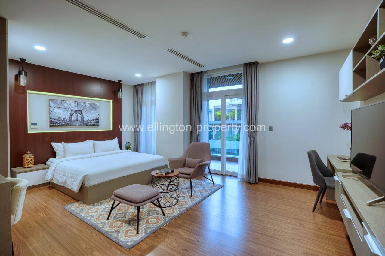 1 Bedroom Services Apartment Available For Rent Location In Bkk2 - Ellington Property