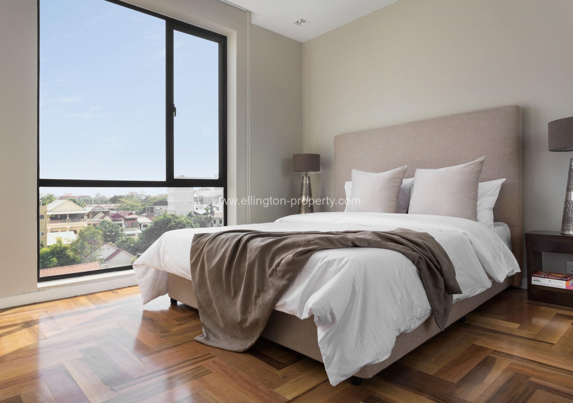 Two Bedrooms Services Apartment Available For Rent Location In Tonle Bassac - Ellington Property