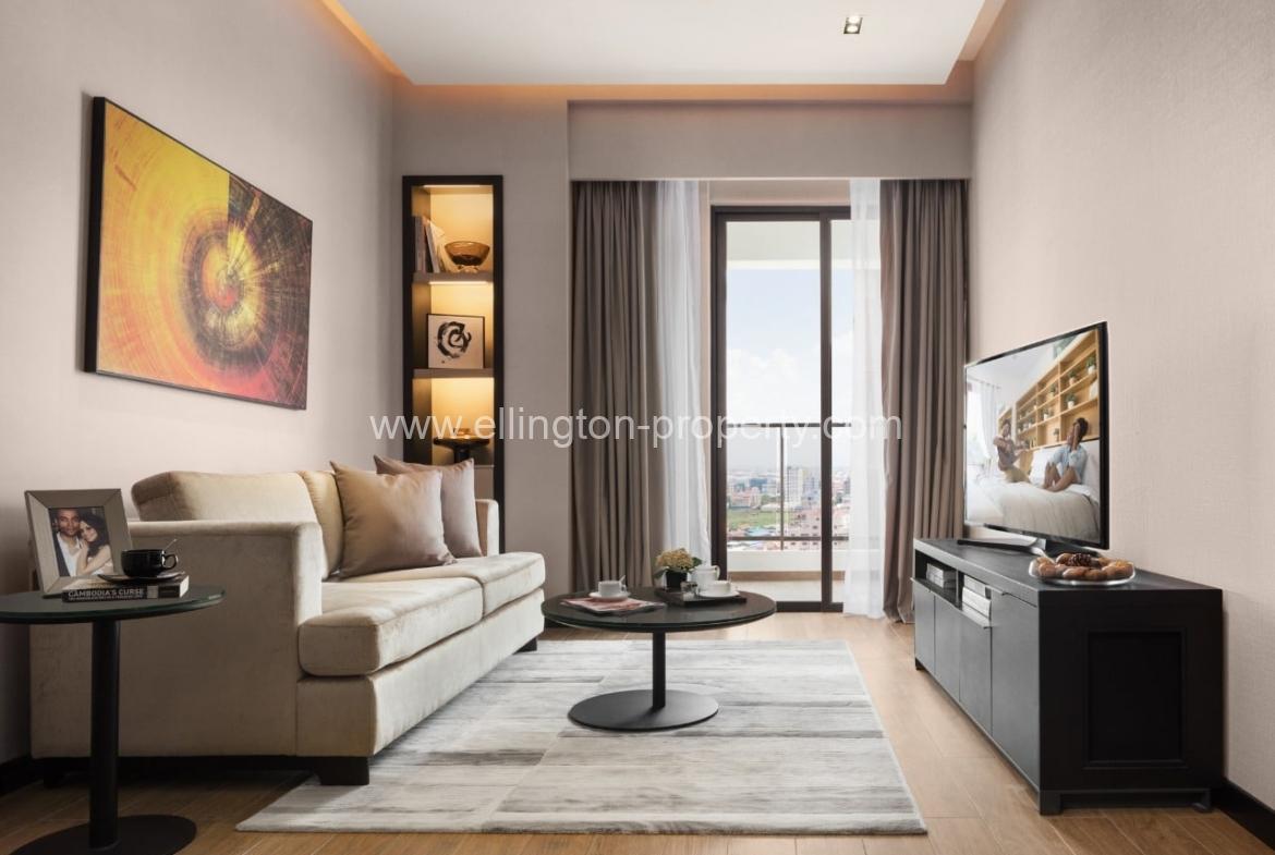 1 Bedroom Premier Services Apartment Available For Rent Location At Tonle Bassac Id S2187 - Ellington Property