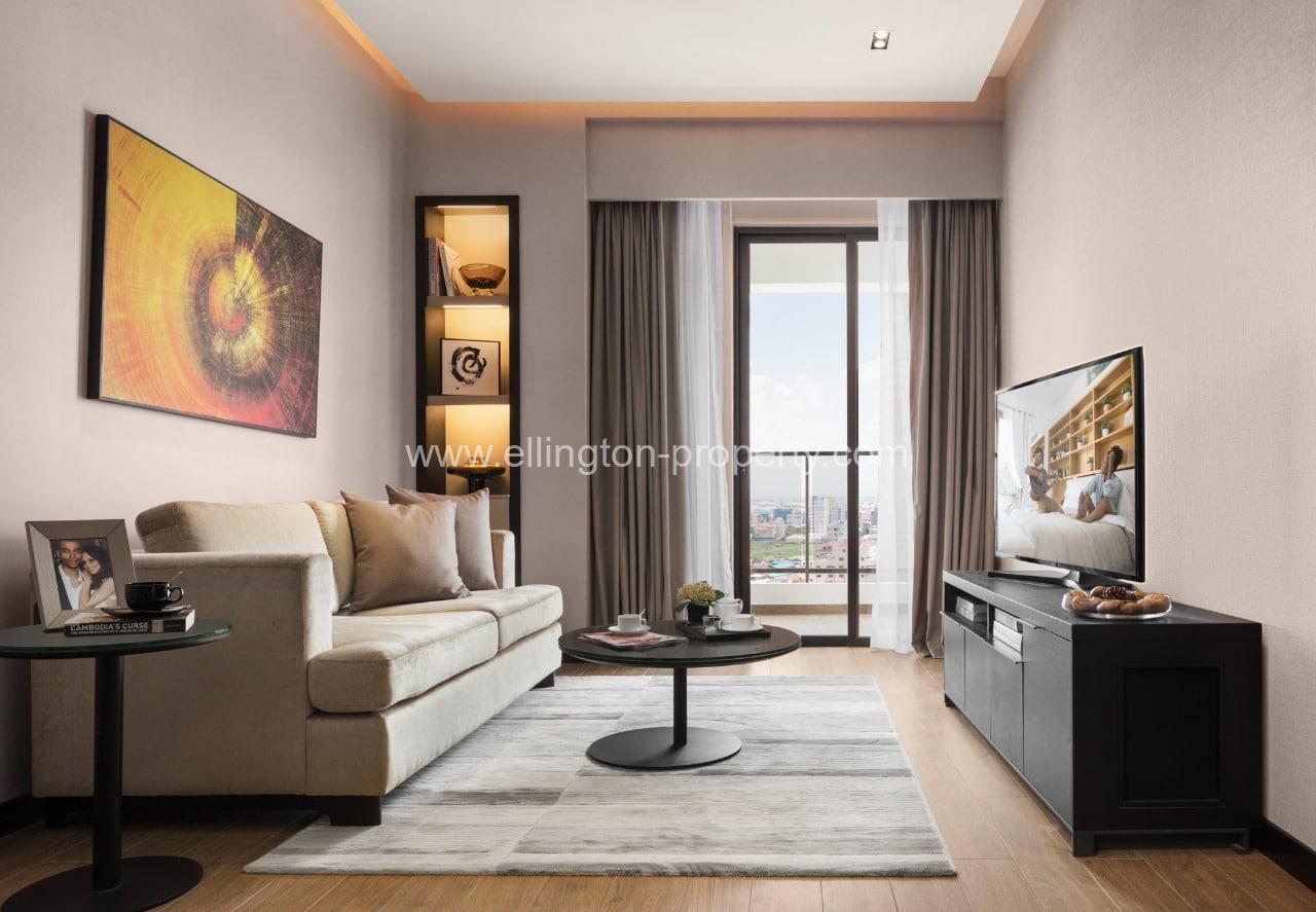 1 Bedroom Premier Services Apartment Available For Rent Location At Tonle Bassac Id S2187 - Ellington Property