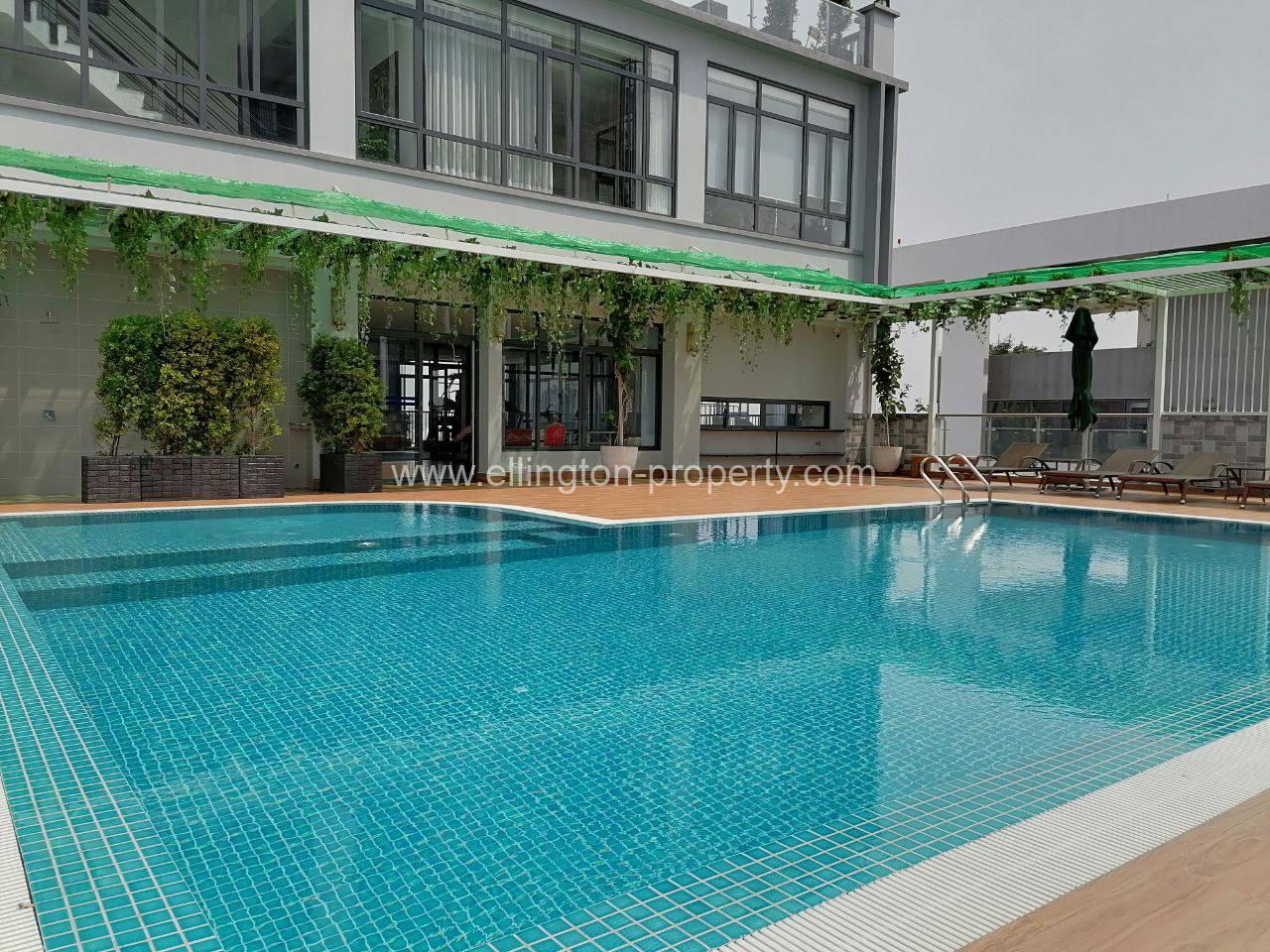 1 Bedroom Services Apartment For Rent In Bkk1 - Ellington Property