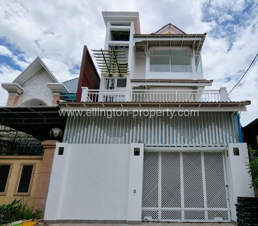 House With Elevator For Rent Location Beong Trobek Near Russai Market - Ellington Property