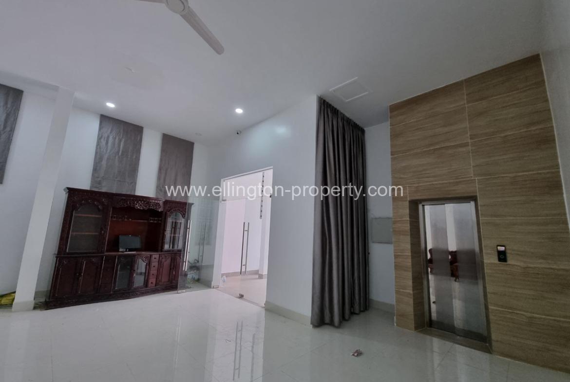 House With Elevator For Rent Location Beong Trobek Near Russai Market - Ellington Property