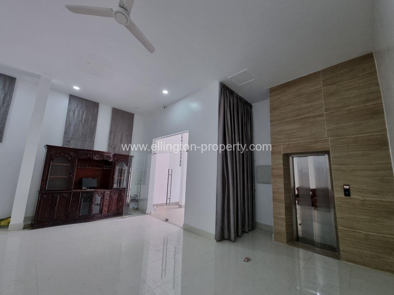 House With Elevator For Rent Location Beong Trobek Near Russai Market - Ellington Property