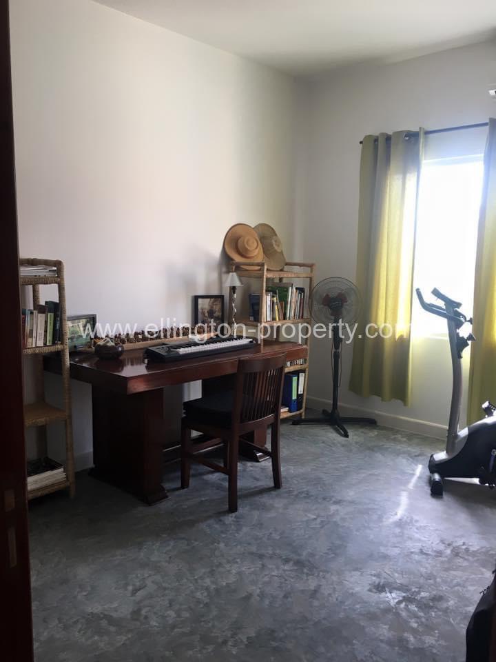 3 Bedrooms Flat House For Rent, Tonle Bassac. - Ellington Property