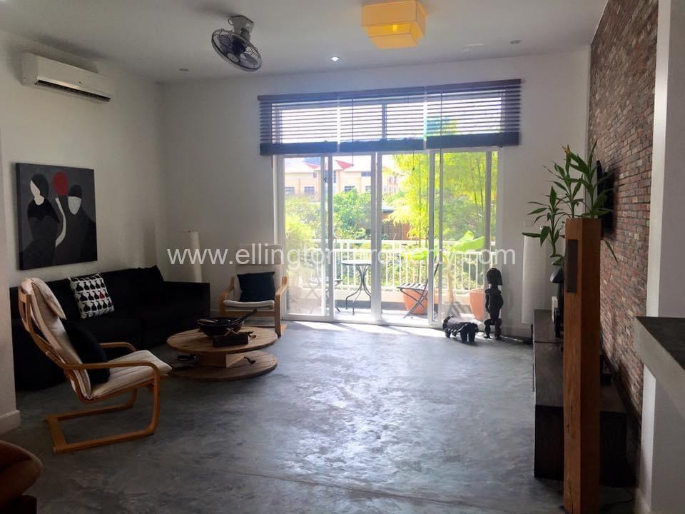 3 Bedrooms Flat House For Rent, Tonle Bassac. - Ellington Property