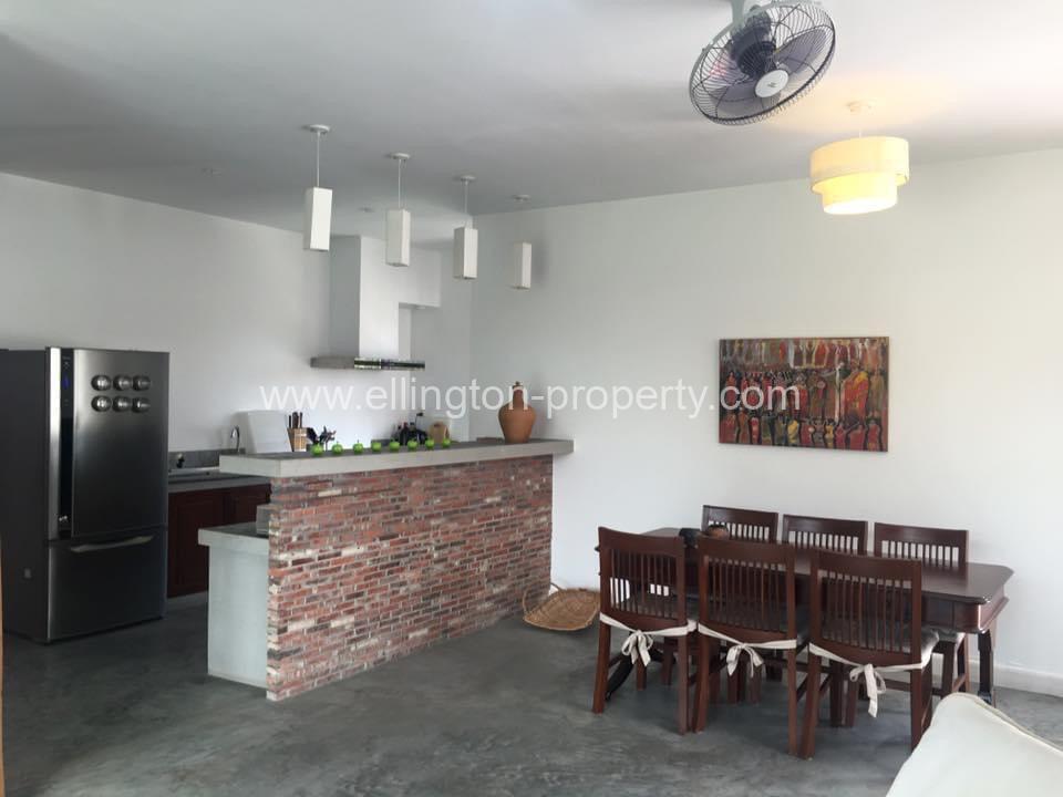 3 Bedrooms Flat House For Rent, Tonle Bassac. - Ellington Property