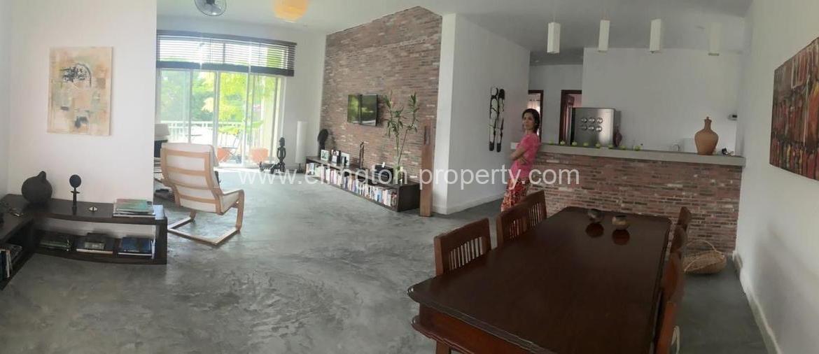 3 Bedrooms Flat House For Rent, Tonle Bassac. - Ellington Property