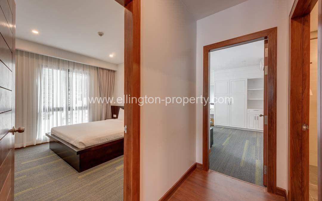 2 Bedrooms Service Apartment For Rent In Bkk1 - Ellington Property