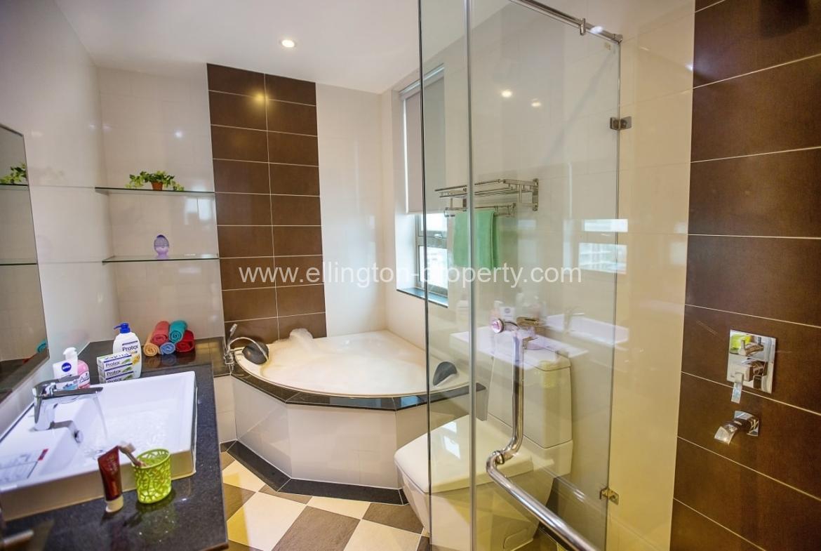 2 Bedrooms Service Apartment For Rent In Bkk1 - Ellington Property