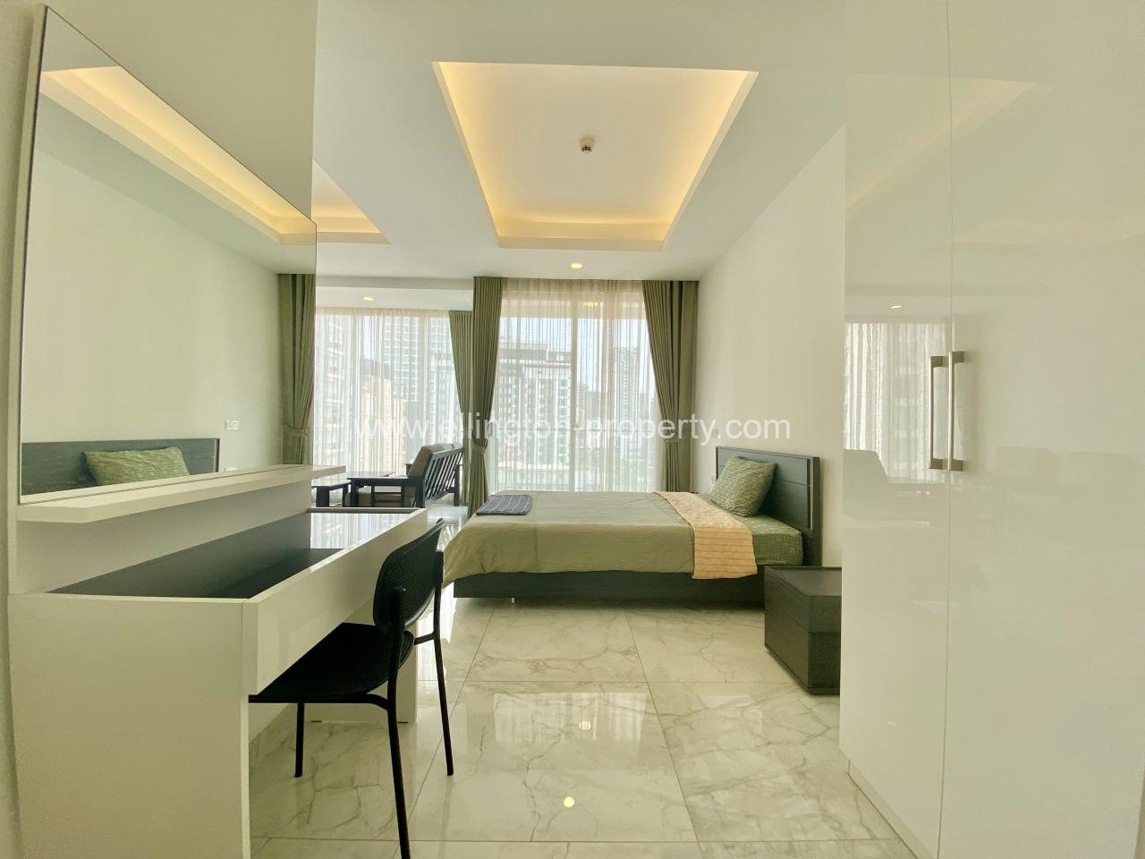 Studio Room Services Apartment For Rent In Bkk1 - Ellington Property