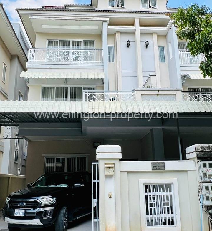 Villa For Rent In Borey Phnom Penh Tmei - Ellington Property