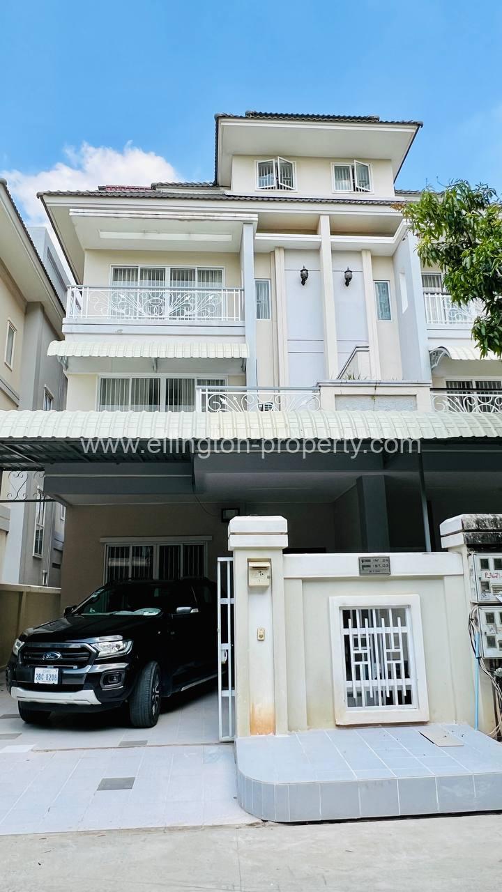 Villa For Rent In Borey Phnom Penh Tmei - Ellington Property