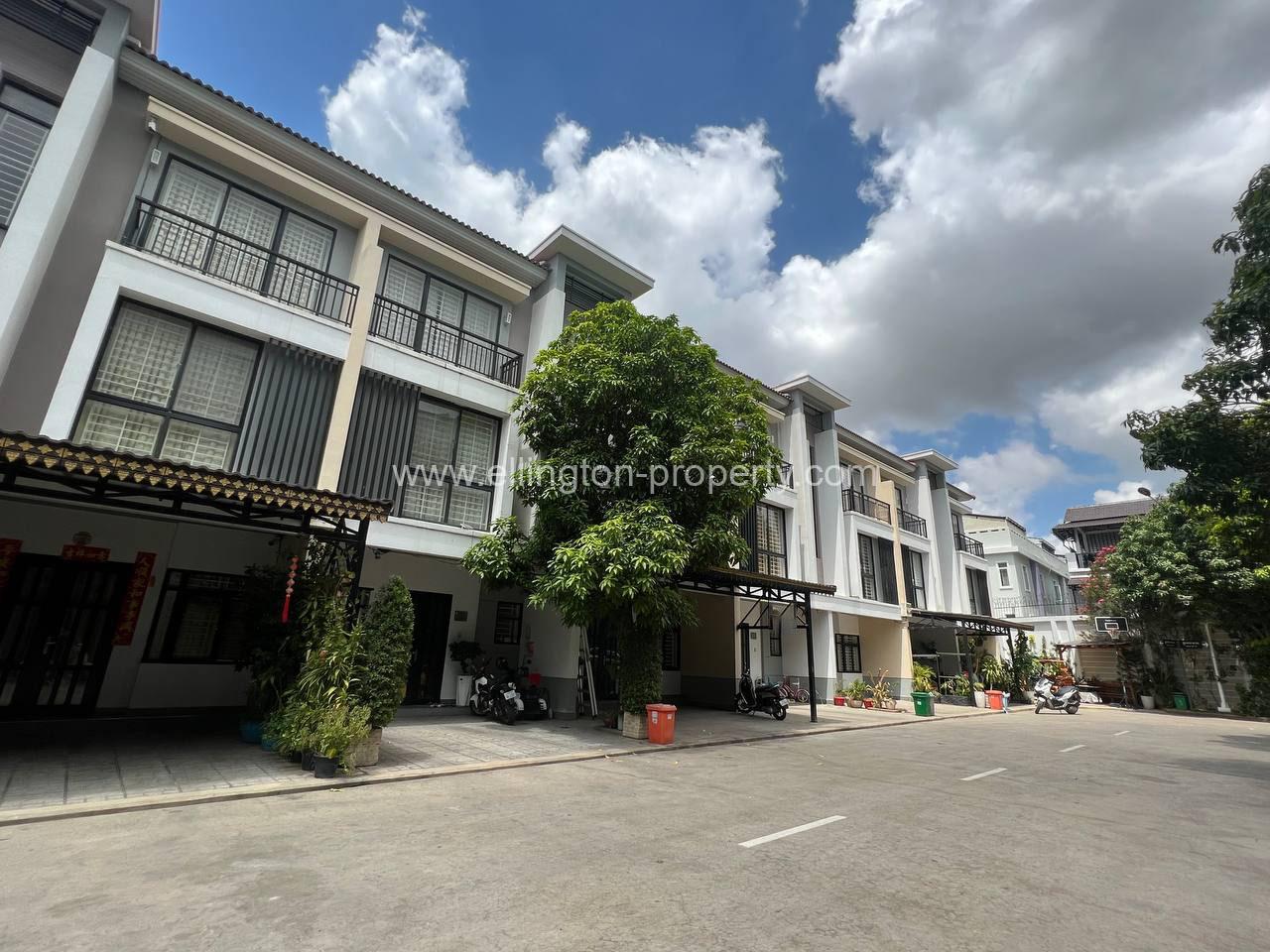 Villa For Rent In Borey Peng Huoth Boerng Snor - Ellington Property