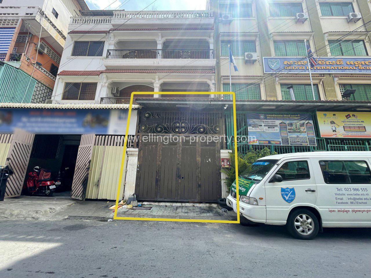 Shophouse For Rent At Beong Prolit - Ellington Property