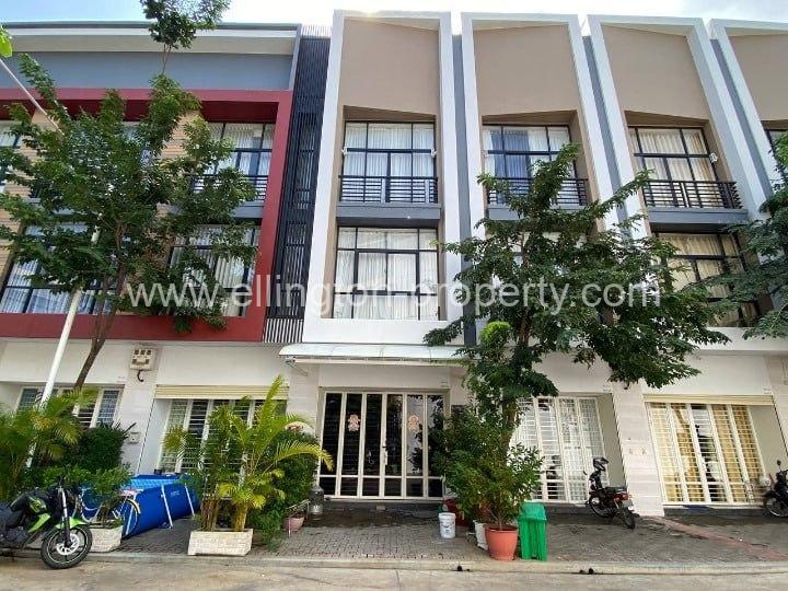 Flat House For Rent In Borey Peng Houth - Ellington Property