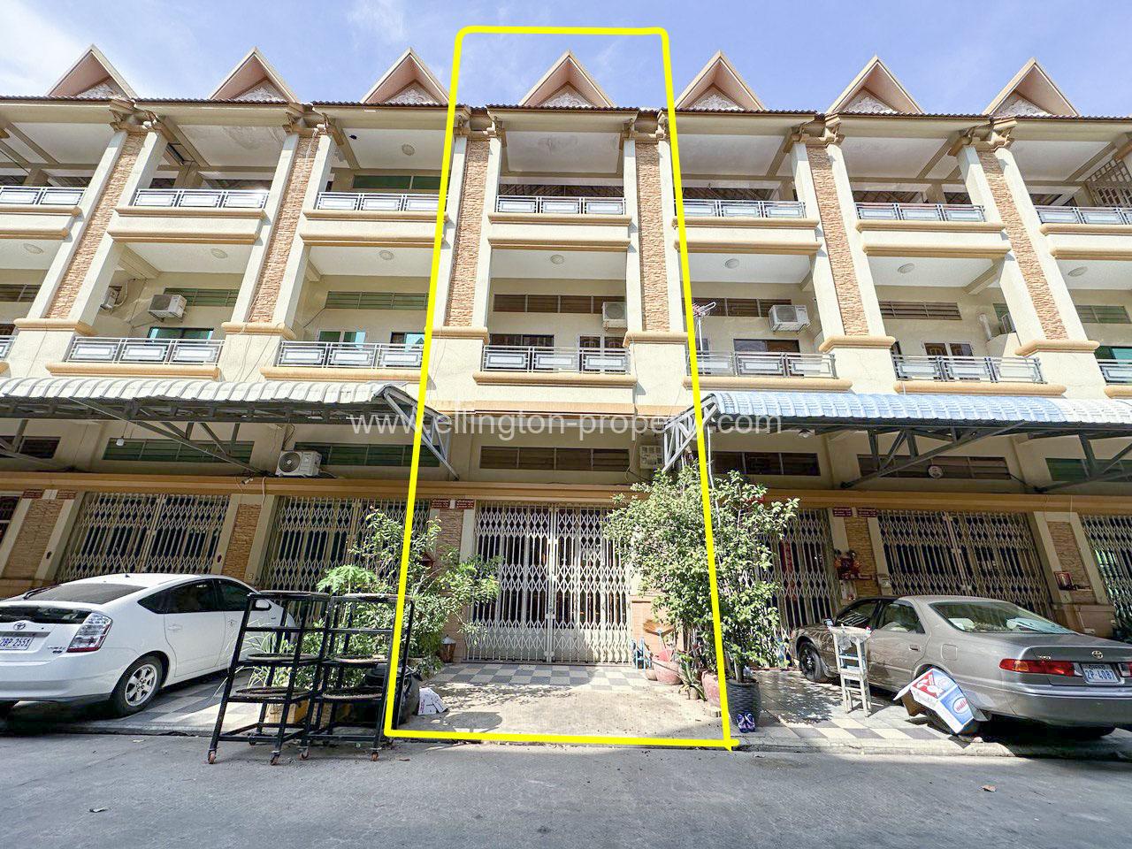 Flat House For Rent In Borey Peng Houth - Ellington Property