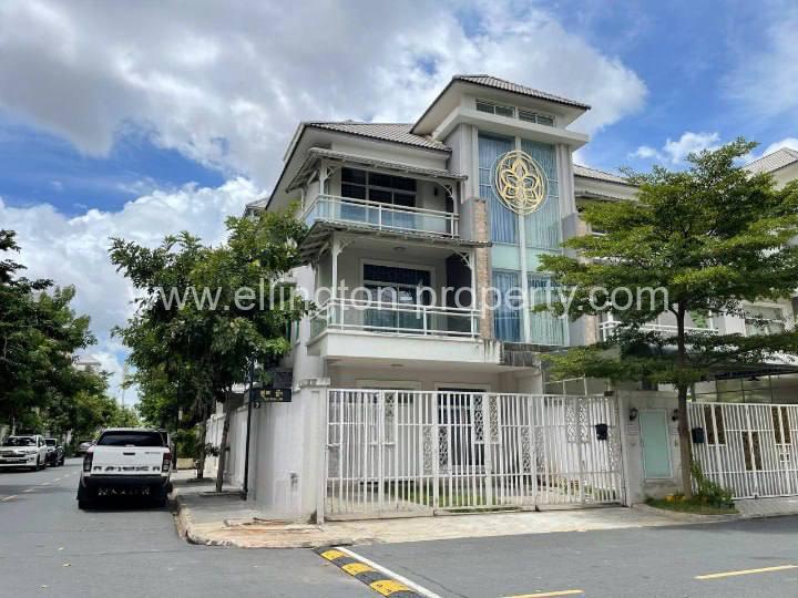 Twin Villa For Rent In Borey Orkide 2004 Sen Sok - Ellington Property