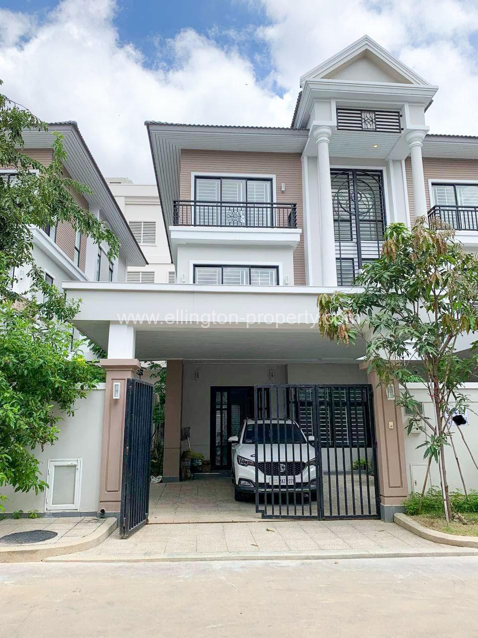 Twin Villa For Rent In Borey Peng Houth - Ellington Property