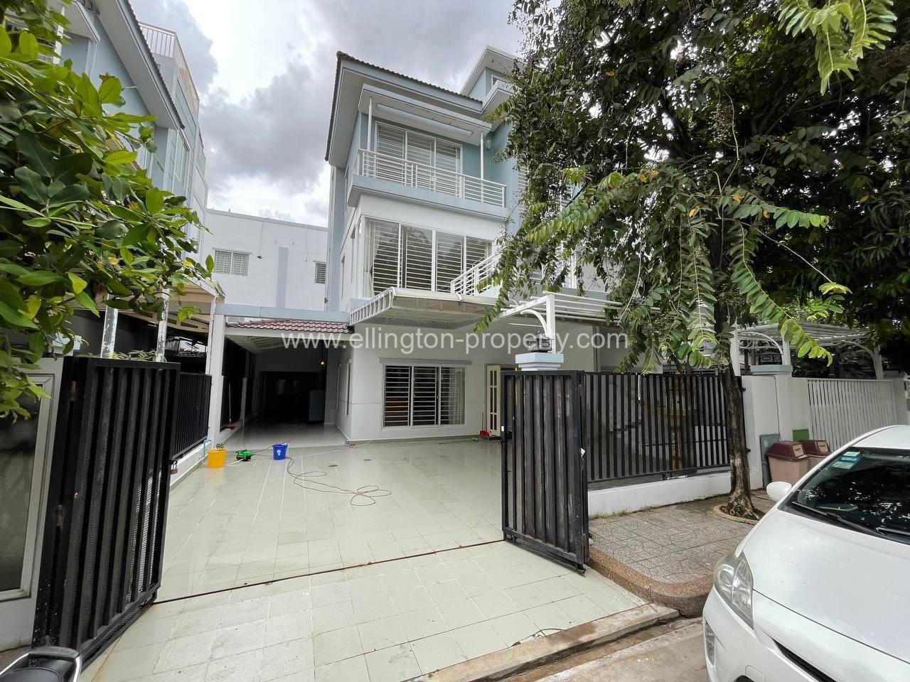 Twin Villa For Rent In Borey Peng Houth - Ellington Property