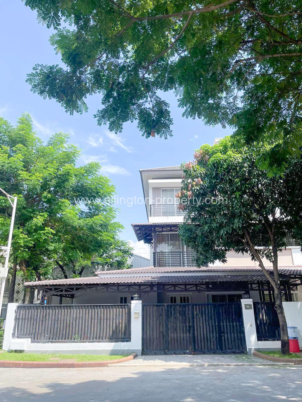 Twin Villa For Rent In Borey Peng Houth - Ellington Property