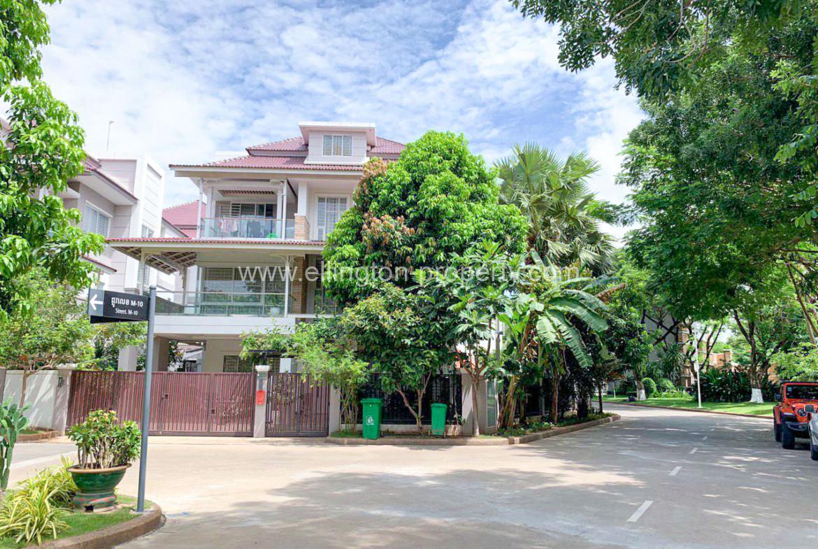 Queen Villa For Rent Borey Peng Houth - Ellington Property