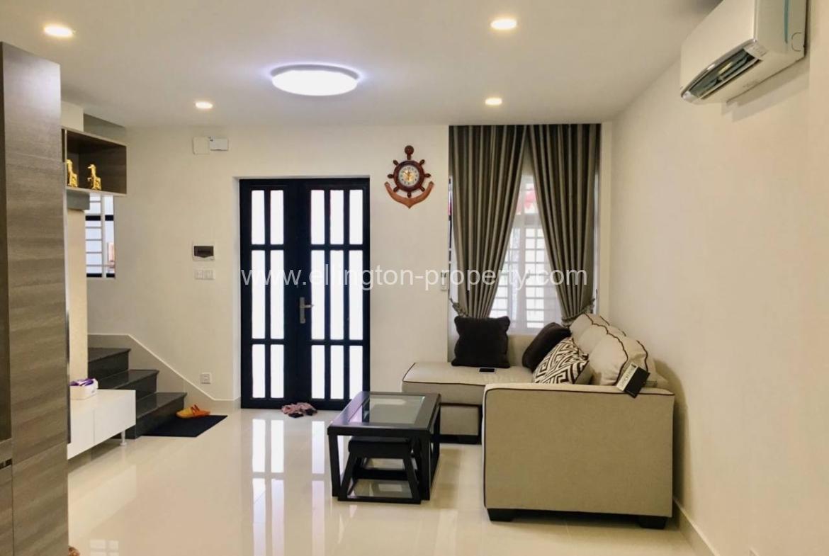 Link House For Rent In Borey Peng Huot - Ellington Property