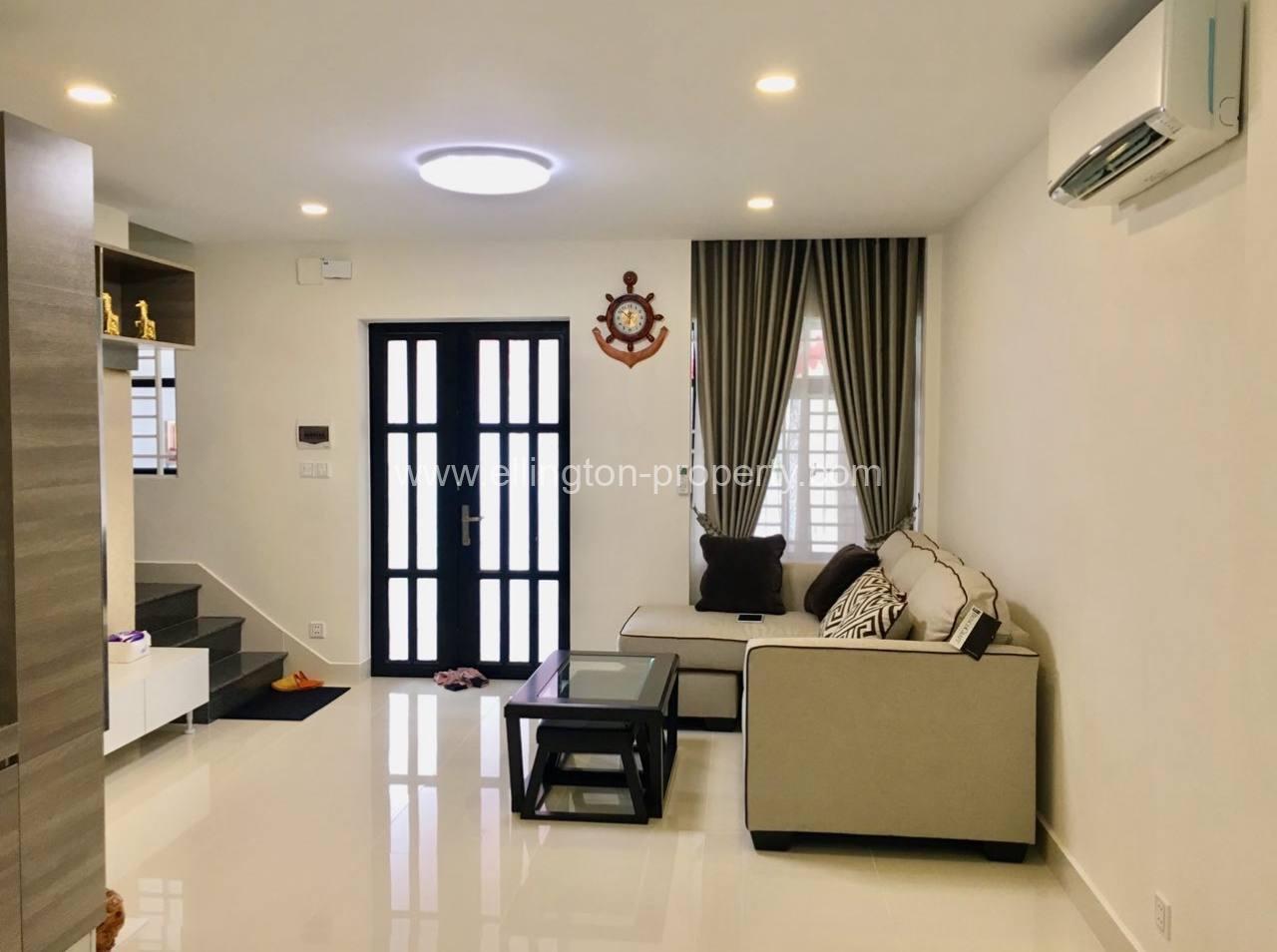 Link House For Rent In Borey Peng Huot - Ellington Property