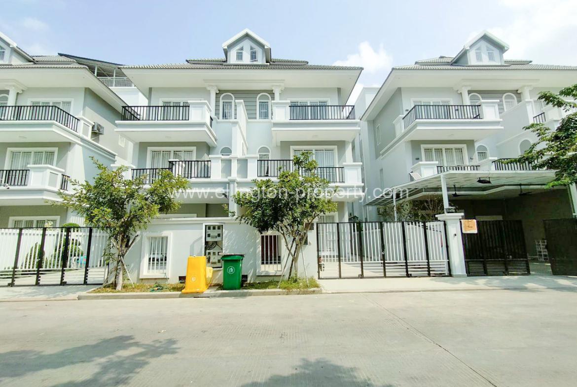 Twin Villa For Rent At Borey Phnom Penh Thmey Elite Park 2 - Ellington Property