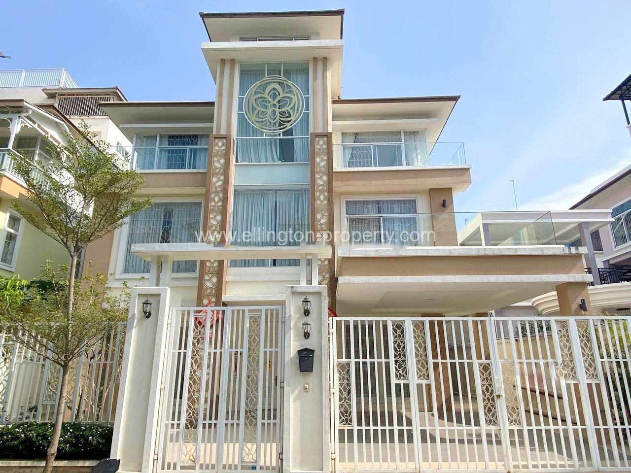 Queen Villa For Rent At Borey Orkide 2004 - Ellington Property