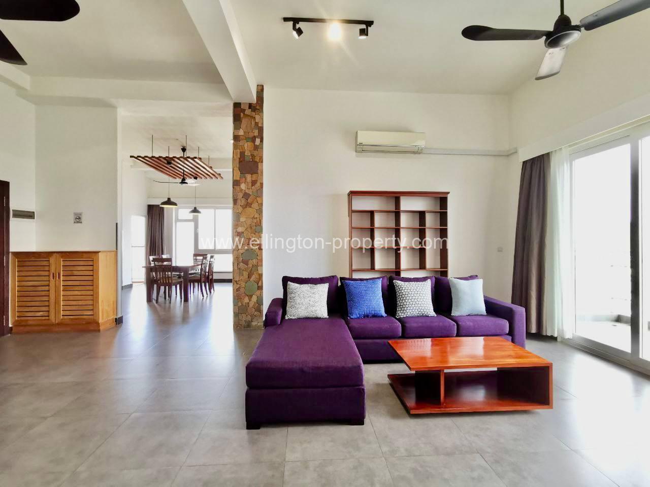 3 Bedrooms Service Apartment For Rent In Chamkarmon - Ellington Property