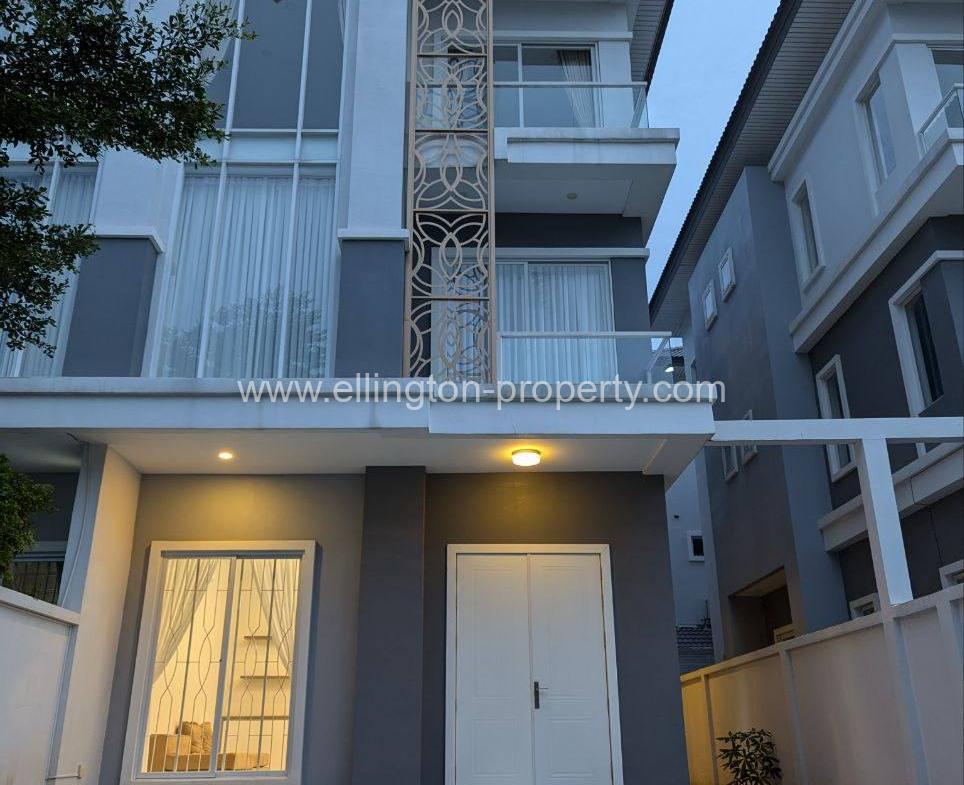 Twin Villa For Rent In Borey Varina Sen Sok - Ellington Property