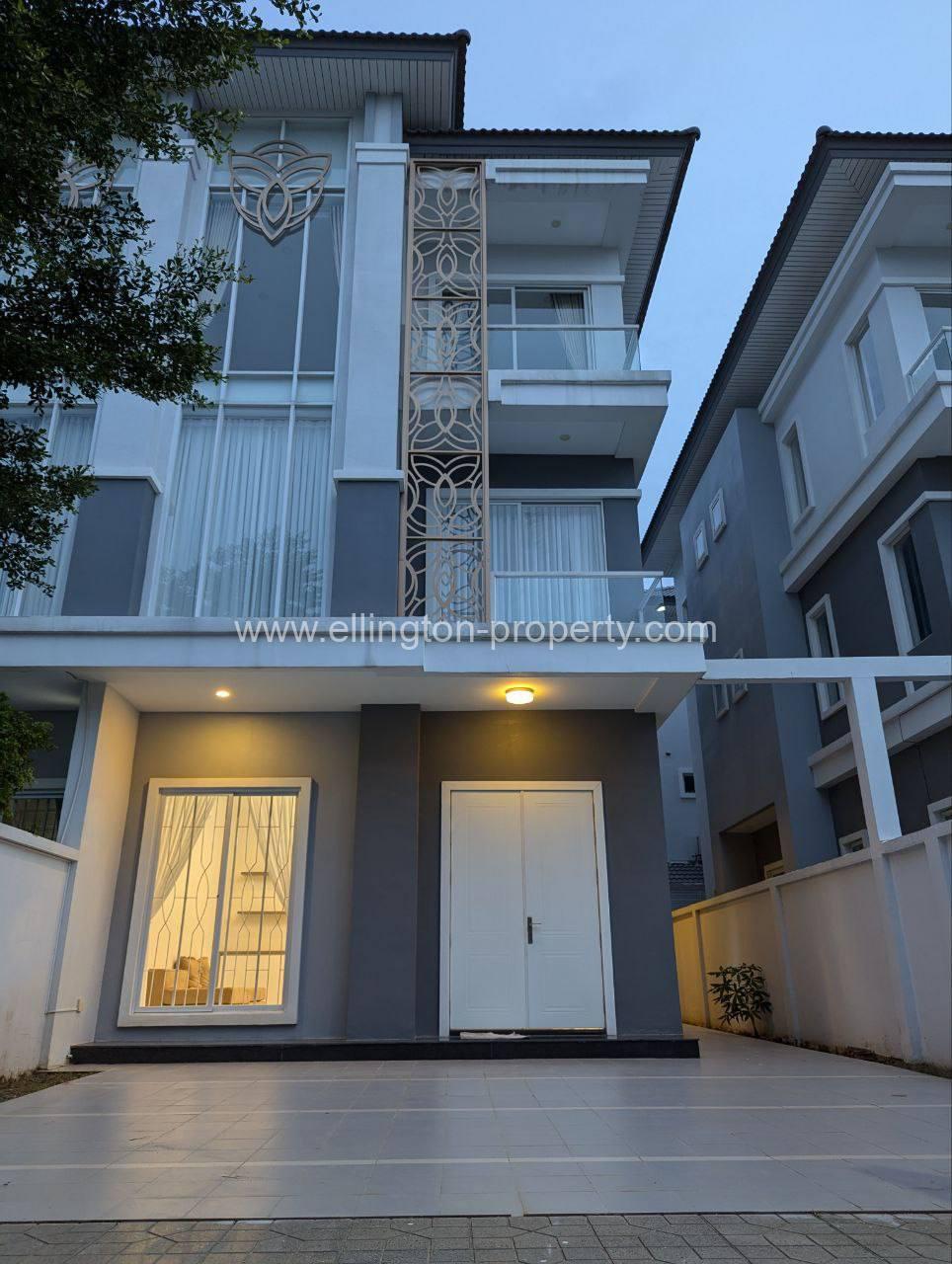 Twin Villa For Rent In Borey Varina Sen Sok - Ellington Property