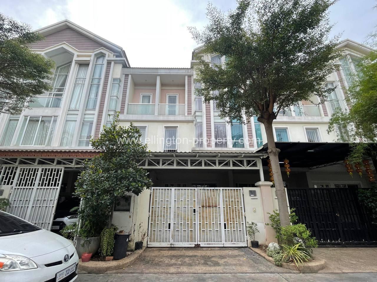 Link House For Rent At Borey Chip Mong Land Sen Sok - Ellington Property