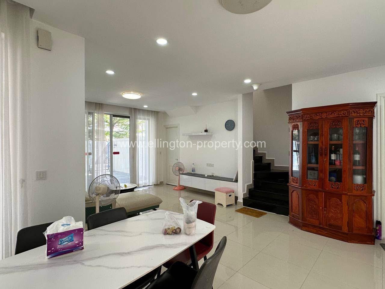 Link Villa For Rent At Borey Orkide Chrouy Changvar (st 6a) - Ellington Property