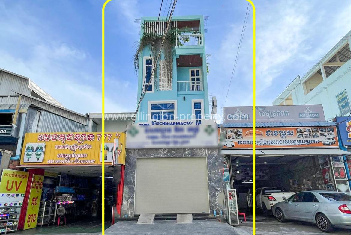 Shop House For Rent At Khan Toul Kork - Ellington Property