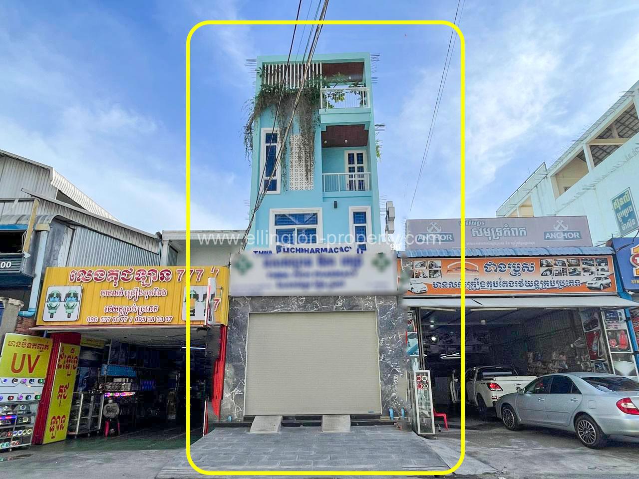 Shop House For Rent At Khan Toul Kork - Ellington Property