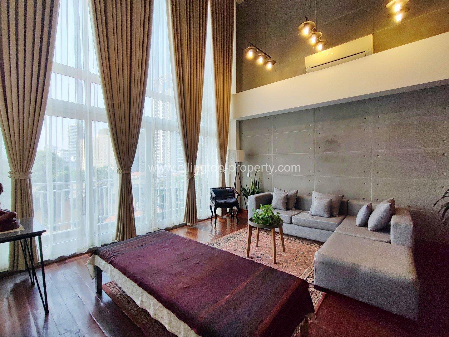 Western Duplex Design 1 Bedroom Apartment For Rent In Boeung Keng Kang 1 - Ellington Property