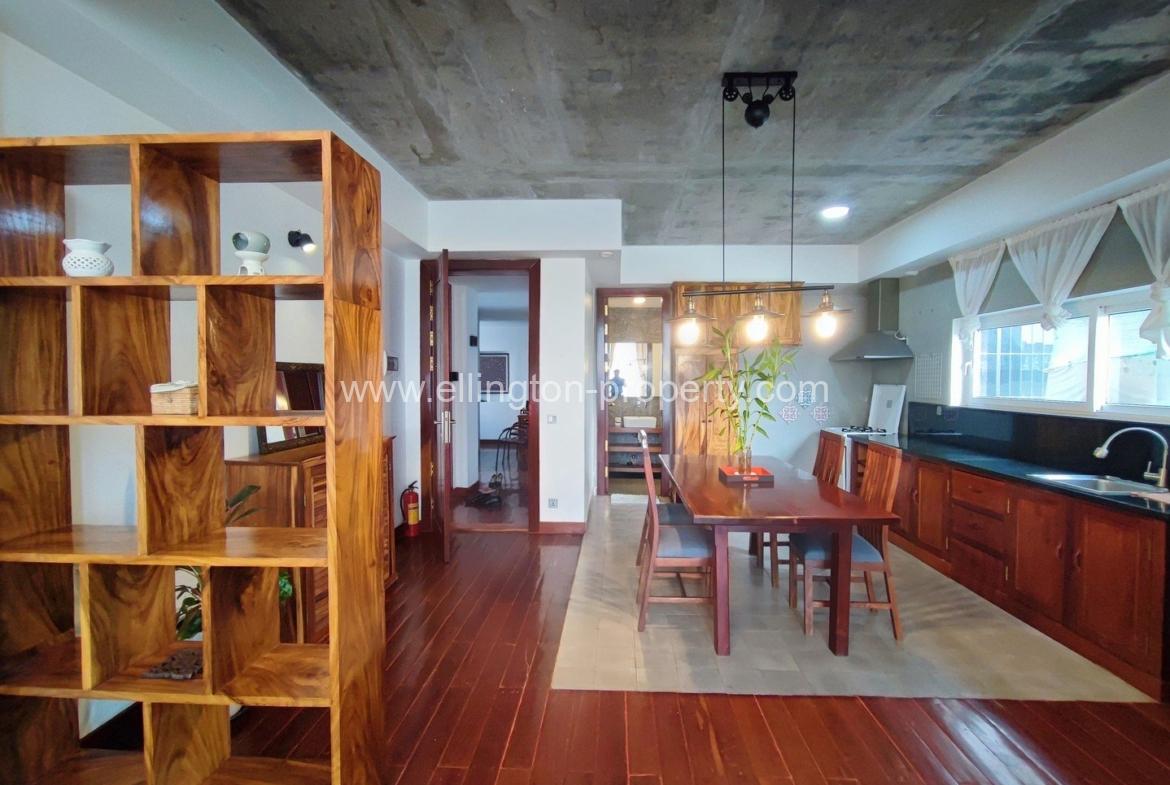 Western Duplex Design 1 Bedroom Apartment For Rent In Boeung Keng Kang 1 - Ellington Property