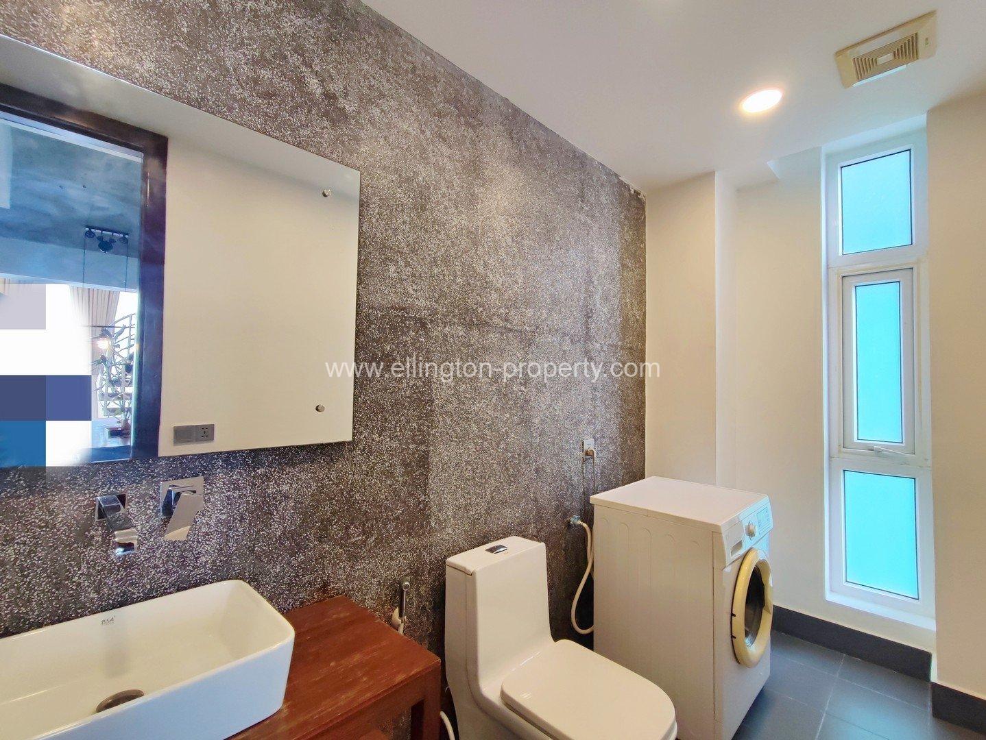 Western Duplex Design 1 Bedroom Apartment For Rent In Boeung Keng Kang 1 - Ellington Property