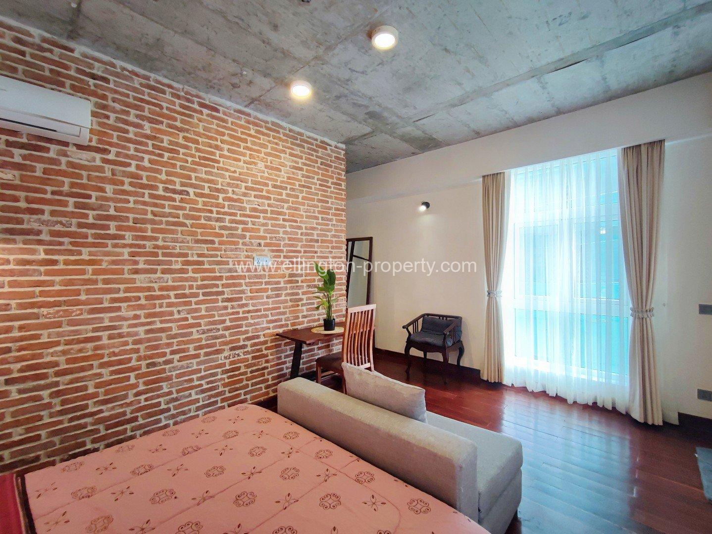 Western Duplex Design 1 Bedroom Apartment For Rent In Boeung Keng Kang 1 - Ellington Property