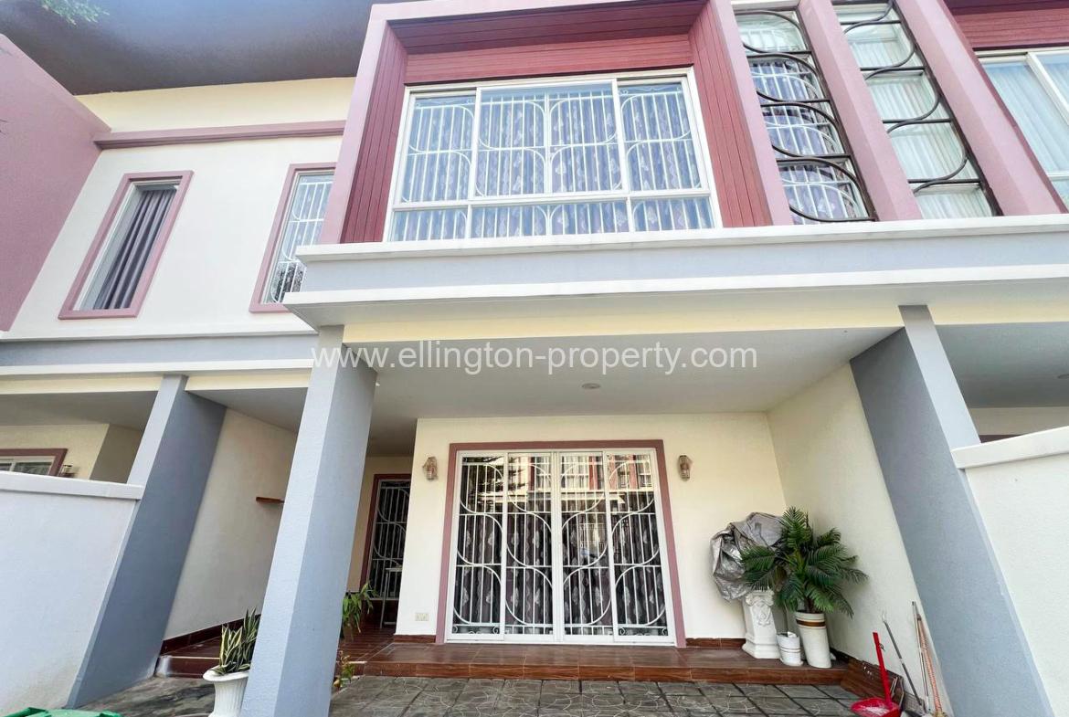 Link Villa For Rent In Borey Orkide Chrouy Changvar - Ellington Property