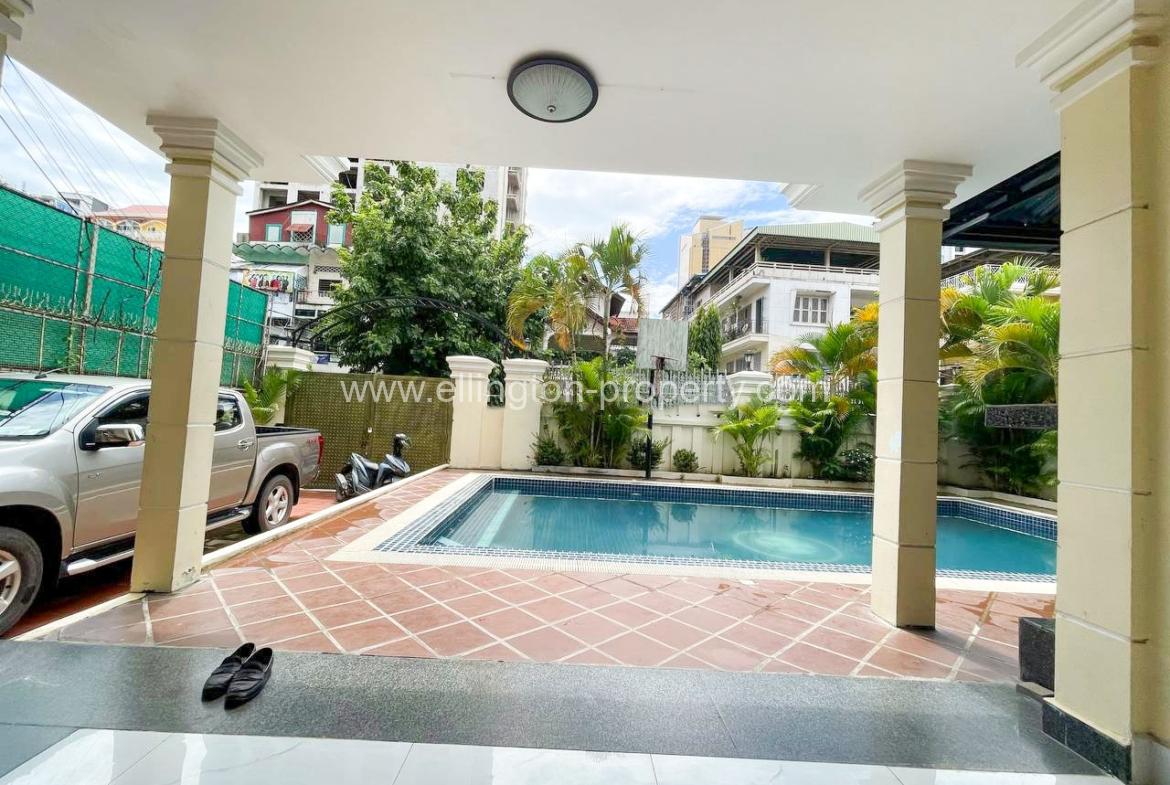 Villa Swimming Pool For Rent In Khan Doun Penh - Ellington Property