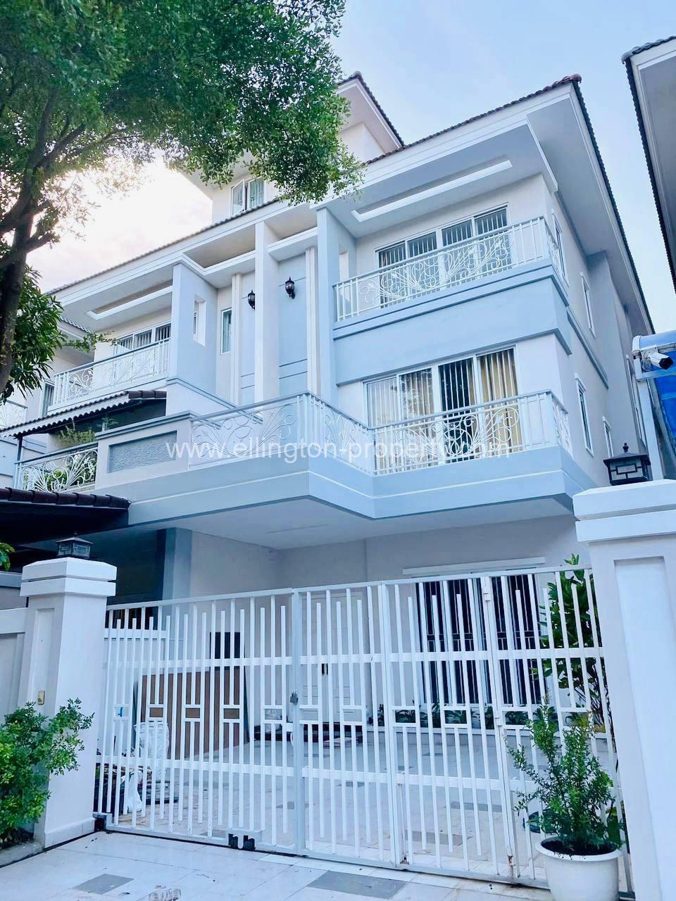 Twin Villa For Rent ​in Borey Phnom Penh Thmey Sen Sok - Ellington Property