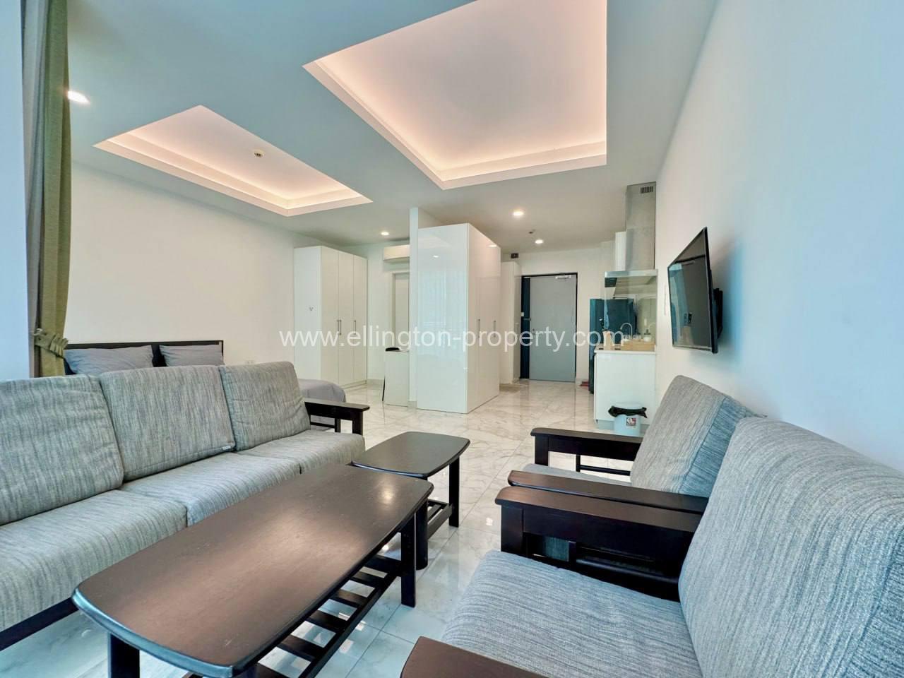 J Tower 8f Studio Serviced Apartment For Rent In Tonle Bassac - Ellington Property
