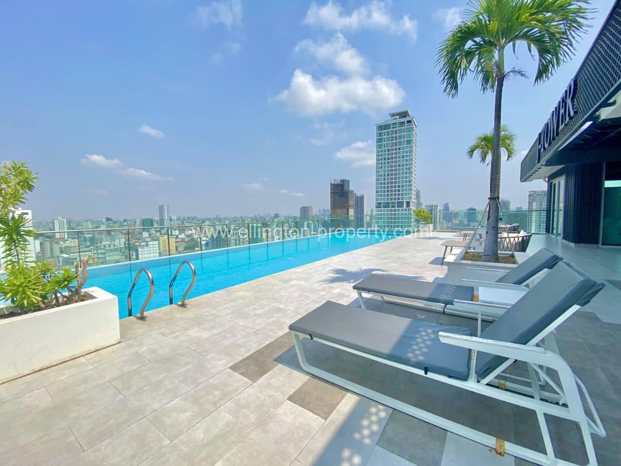 J Tower 8f Studio Serviced Apartment For Rent In Tonle Bassac - Ellington Property