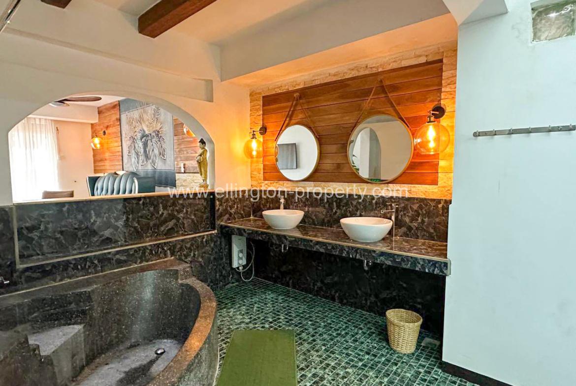 Riverside Garden House For Rent At Chroy Changvar - Ellington Property