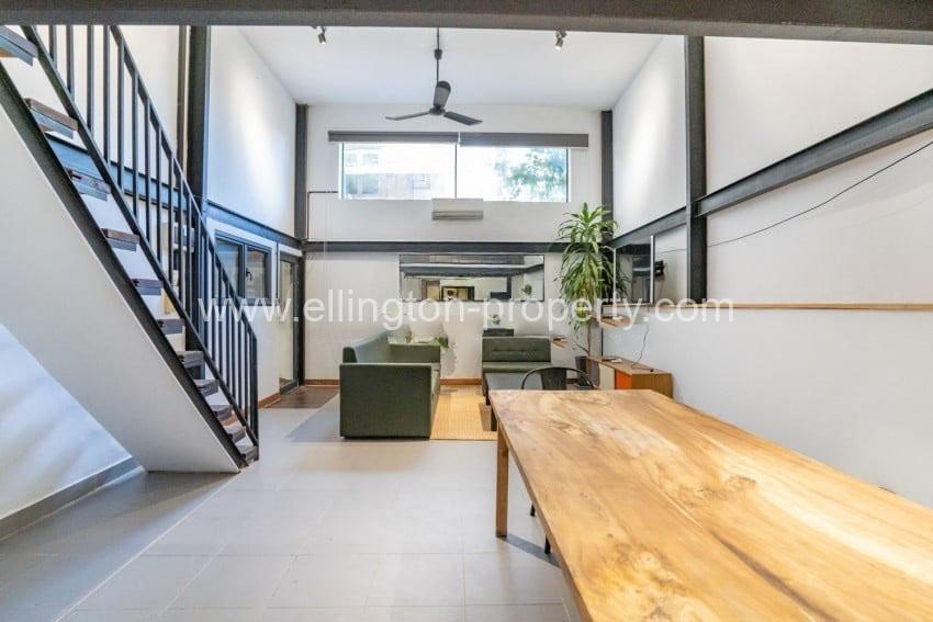 Nice Duplex 1 Bedroom Renovated For Rent At Tonle Bassac - Ellington Property